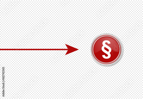 Pfeil zeigt auf Knopf - Paragraph - Rechte