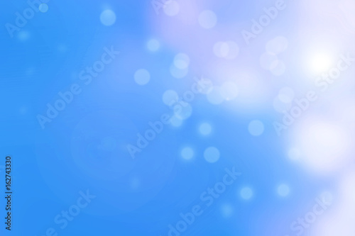 Beautiful bokeh on Color blue background represent meaning of peaceful and relax on summer holiday.