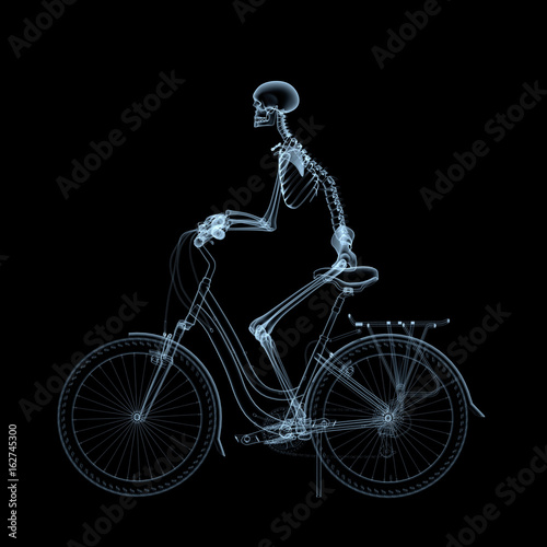 x-ray of a biker