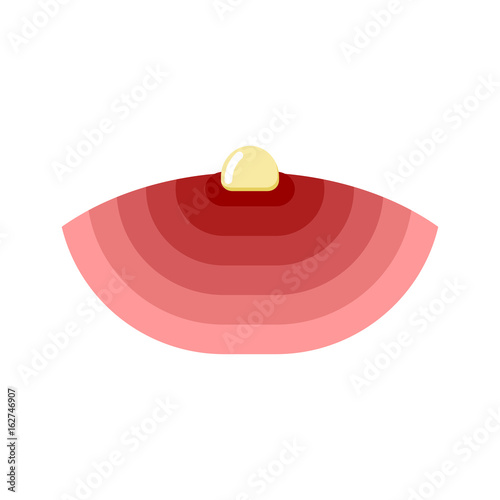 Acne isolated. Pimple with pus on white background. furuncle