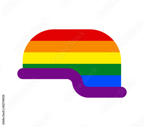 LGBT helmet soldier. Gay military cap. hat Defense Army