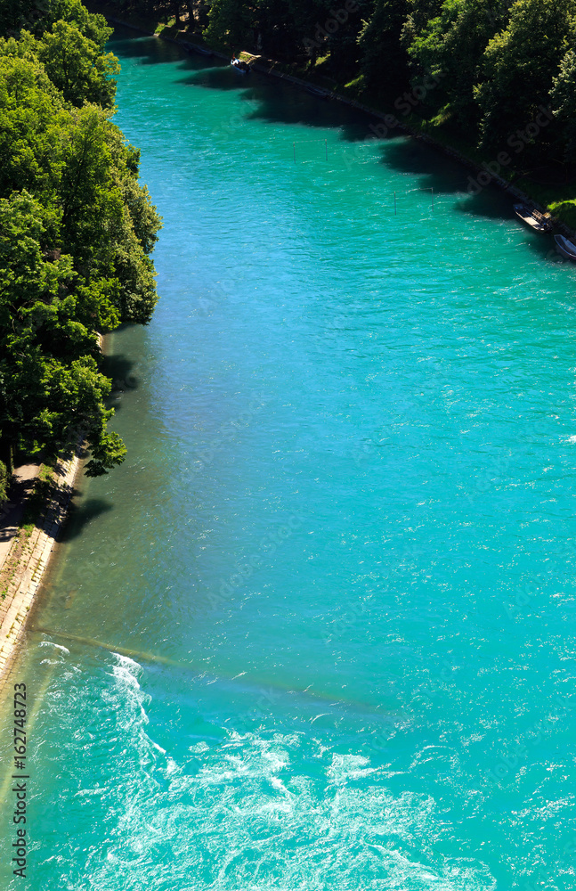 Part of beautiful river in Bern, Switzerland