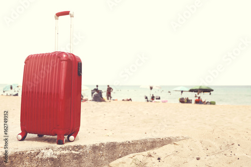 summer time and suitcase 