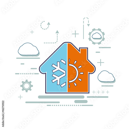 Logo of ventilation and air conditioning facilities.