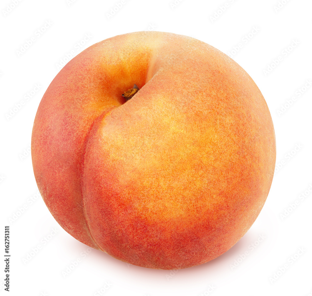 Peach isolated on white. Full depth of field. Peach isolated on white. Full depth of field.