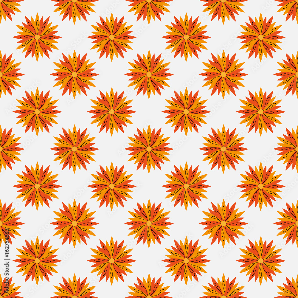 Flower vector seamless pattern