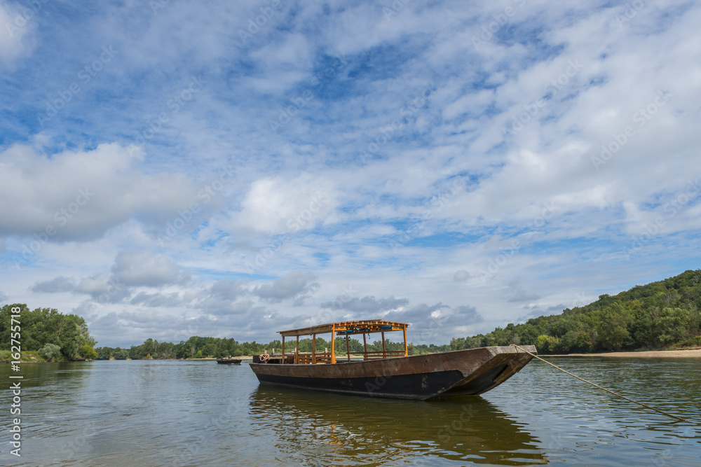 Typical Wooden Boat Loire in France