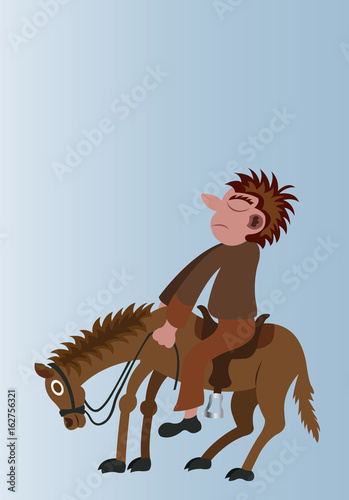 on his high horse
