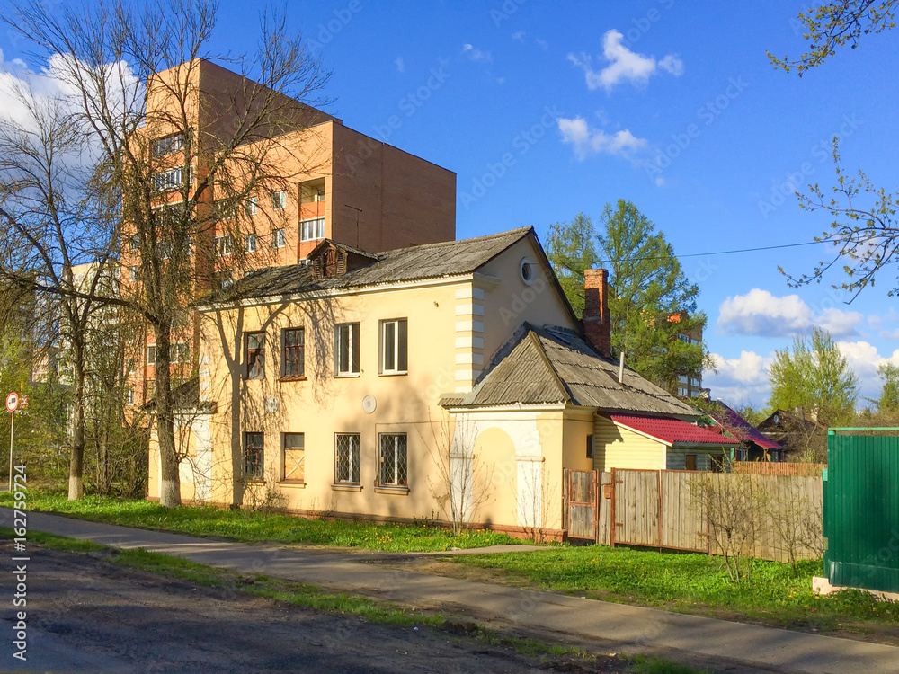 Old mansion among trees with road before. Elektrostal, Mosckovskaya region, Russia.
Old mansion among trees with road before. Elektrostal, Mosckovskaya region, Russia.
