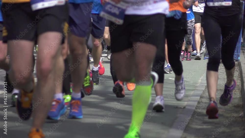 High quality video of marathon runners in real 1080p slow motion 250fps High quality video of marathon runners in real 1080p slow motion 250fps