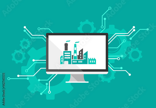 Industrie 4.0 - Smart Factory Vector