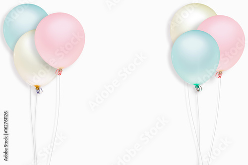 colorful balloon on white background for graphic concept	