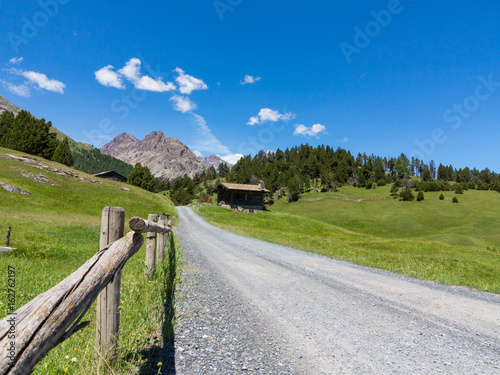 National park of Stelvio - Tipical village of mountain photo