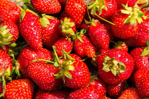 Ripe fresh strawberry background