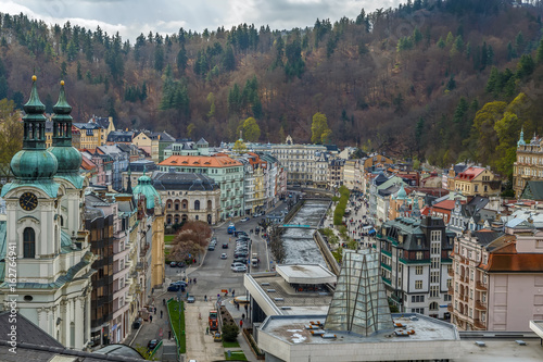 Fototapeta Naklejka Na Ścianę i Meble -  View of Karlovy Vary, Czech republic