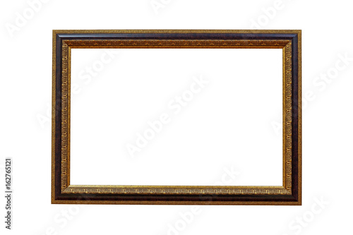 Framework in antique style. Vintage picture frame isolated on white background