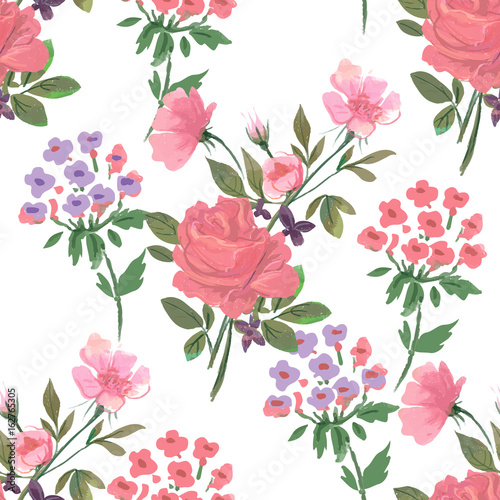 Vintage Pattern with Flowers