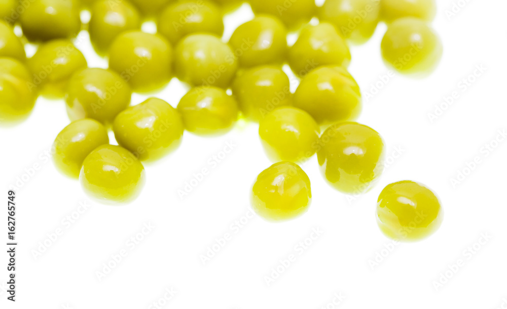 Pickled green peas isolated on white background Pickled green peas isolated on white background