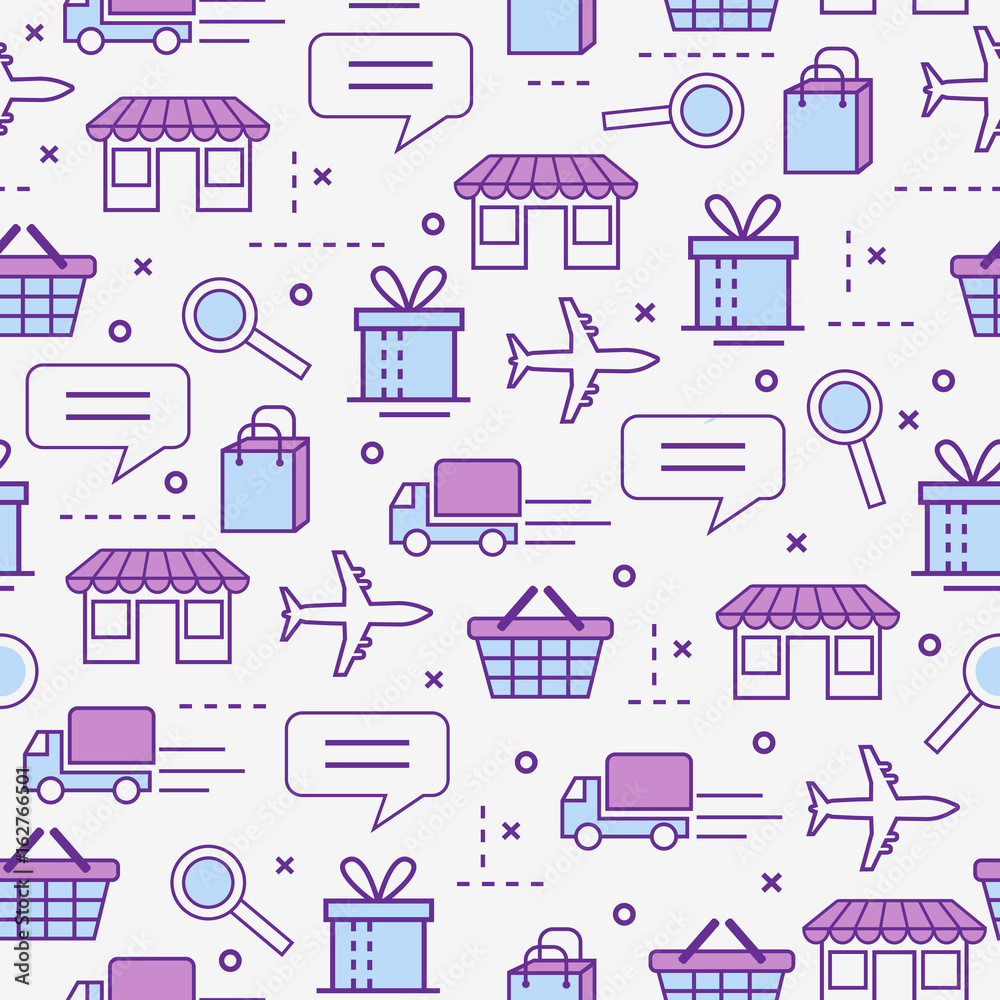 Online store. delivery. seamless background Online store. delivery. seamless background