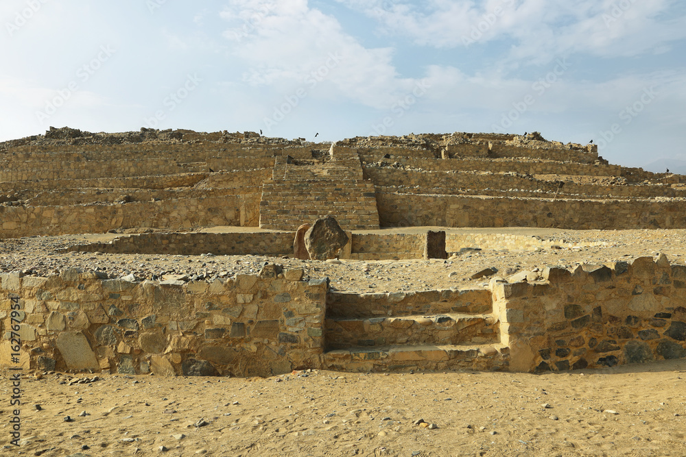 Ancient city of Caral, UNESCO world heritage site, Peru