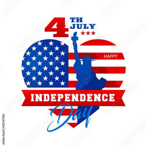 Modern Patriotic 4th Of July United States Of America Independence Day Celebration Illustration, Suitable For Social Media, Print, Background and Other Celebration Purpose