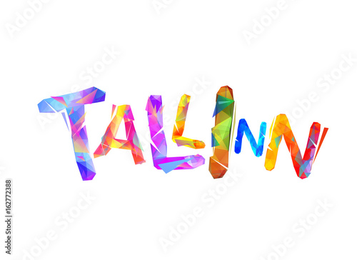 Tallinn city name. Triangular letters