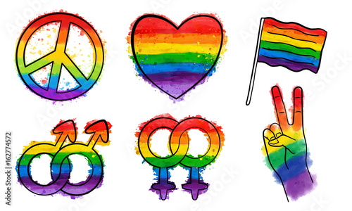 rainbow symbols collection gay