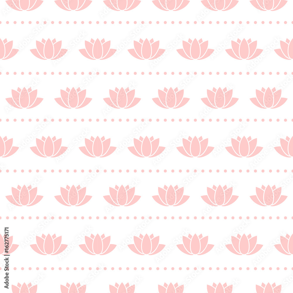 Lotus Flower Seamless Pattern