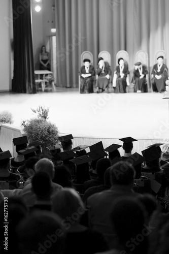 Graduates of the University in the traditional academic mantle at the solemn ceremony of awarding diplomas