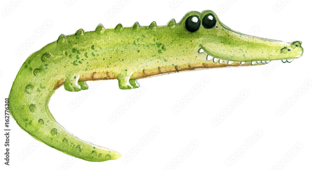 Obraz krokodyl akwarelowy dla dzieci
