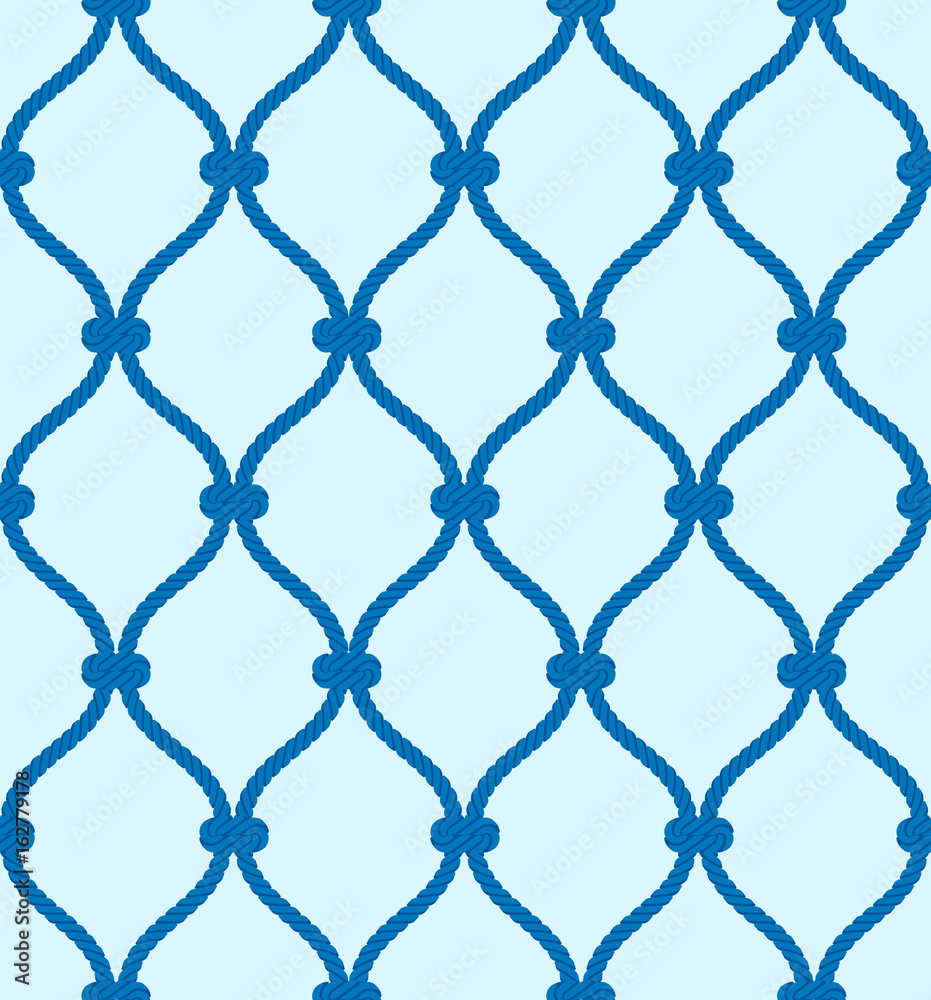 Naklejka premium Seamless pattern with a stylized fishing net. Vector