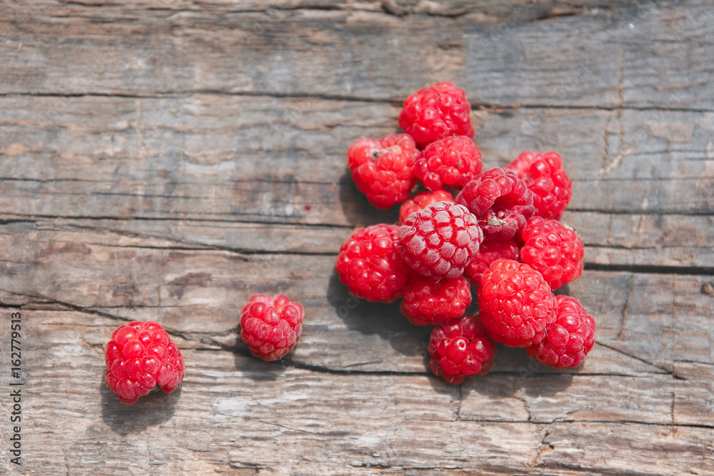 Heap of raspberries