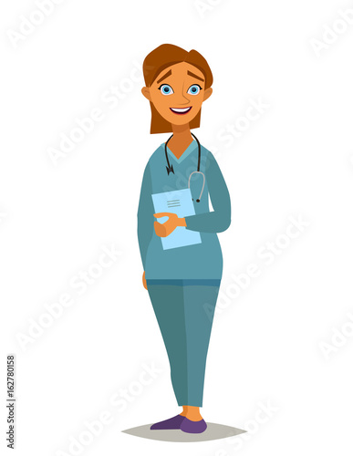 doctor holding x-ray or roentgen image. character healthcare concept - vector illustration