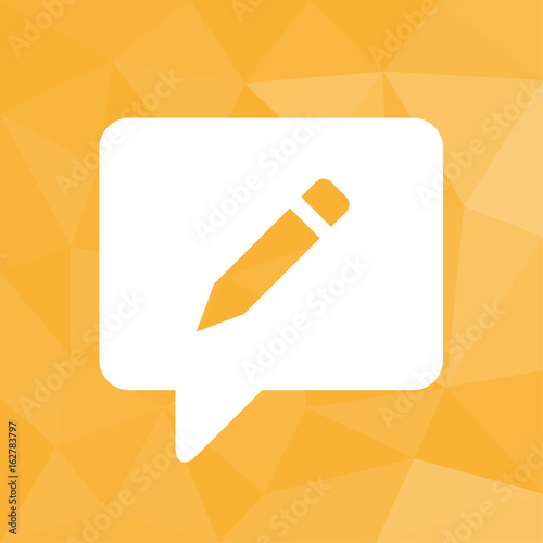 Beitrag bearbeiten - Icon mit geometrischem Hintergrund gelb