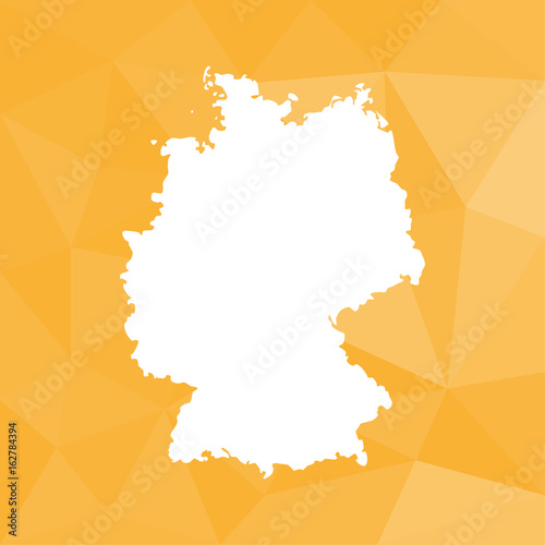 Deutschland - Icon mit geometrischem Hintergrund gelb