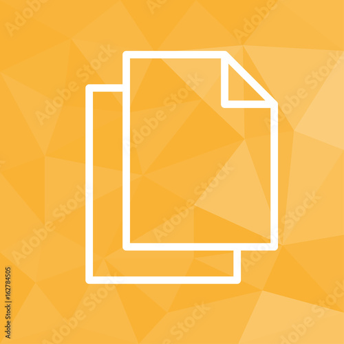 Formular - Icon mit geometrischem Hintergrund gelb