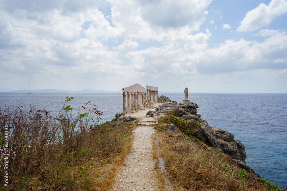Acropolis ruins on sea side