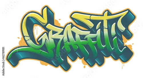 Obraz Graffiti słowo w stylu graffiti. Tekst wektorowy