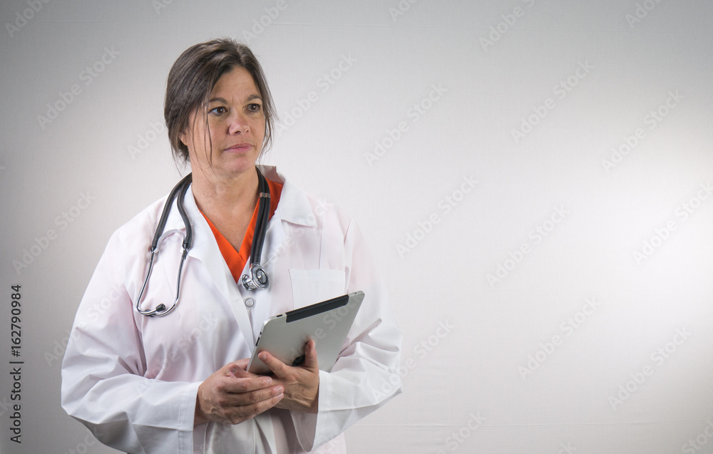 Doctor Nurse grey background Doctor Nurse grey background