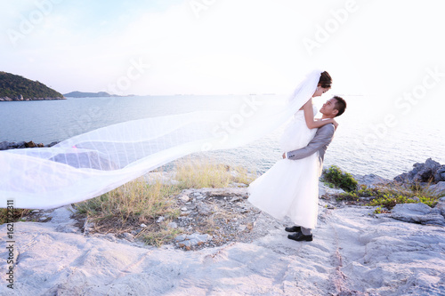 Asian couples fashion photography in pre wedding photos.