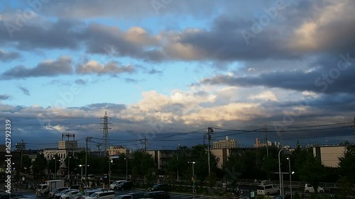 雨上がりの空と雨雲　(東京都　東大和市）