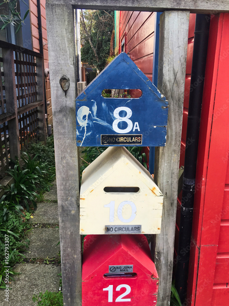 Fototapeta premium Three Letterboxes