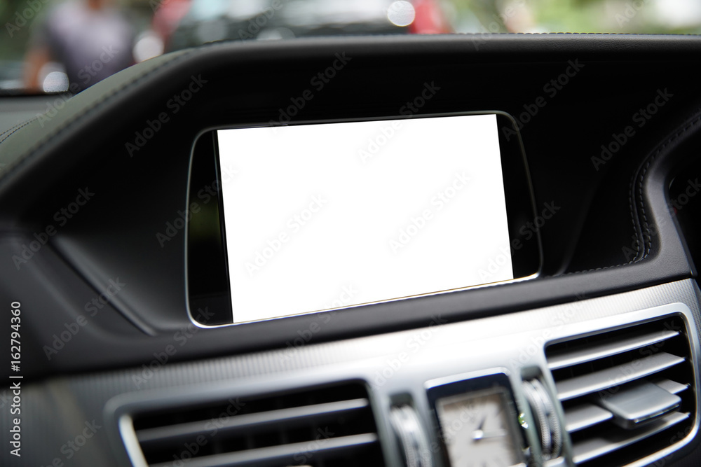 Naklejka premium blank space lcd screen on the car