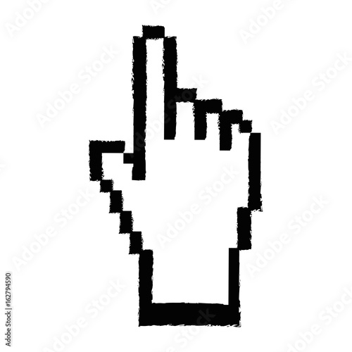 Hand cursor click icon vector illustration graphic design