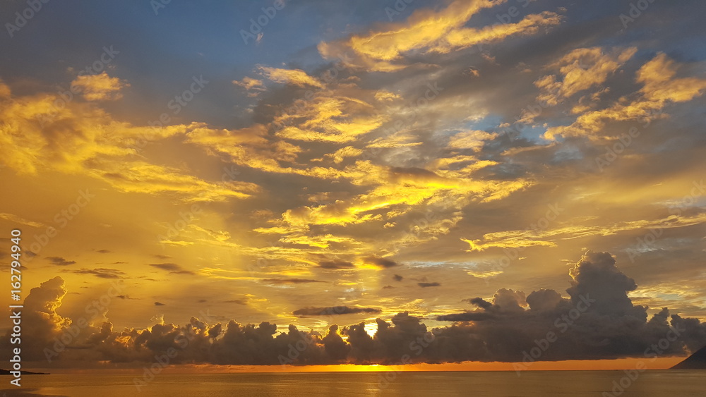 yellow cloud sunset