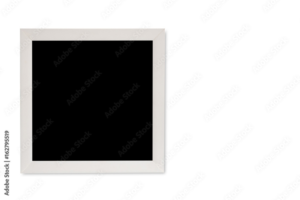 empty picture frame on a white background. empty picture frame on a white background.