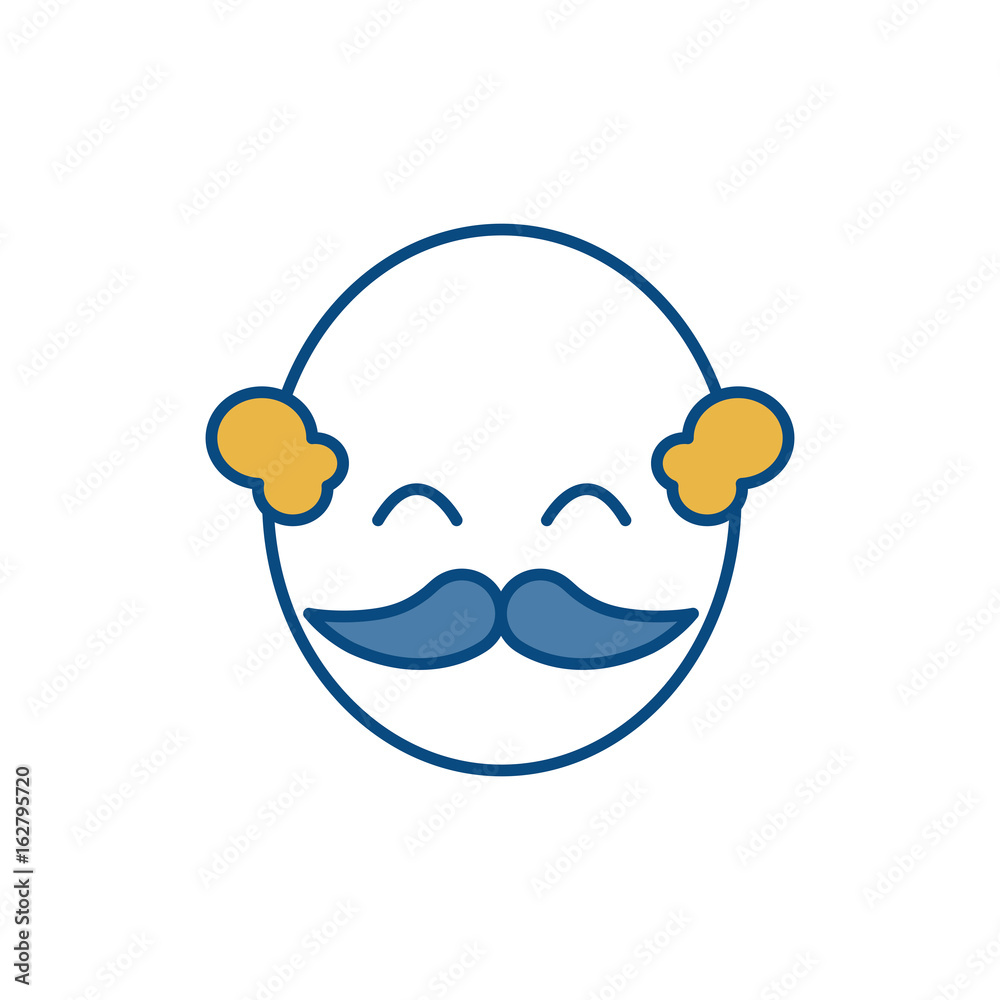 Obraz premium man with mustache icon