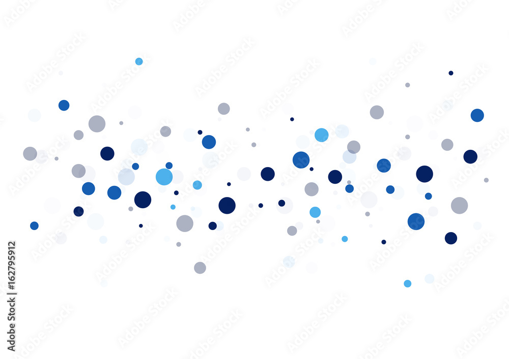 Bubbles circle dots blue bright connection background. Vector illustration