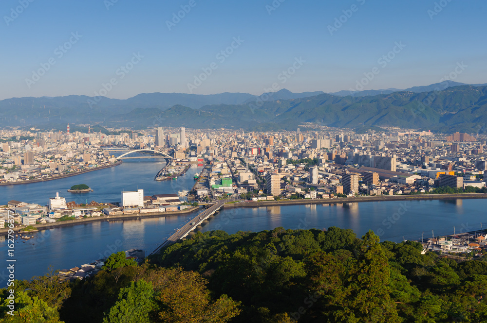 Naklejka premium 高知市街