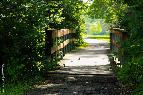 A summer stroll across this iron bridge with lots of shade to enjoy your walk.